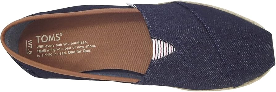 Amazon.com | TOMS Womens Classics Dark Denim Slip-On - 8.5